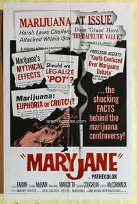 b555 MARY JANE one-sheet movie poster '68 sex & marijuana!