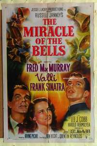 b568 MIRACLE OF THE BELLS one-sheet movie poster '48 Frank Sinatra, Valli