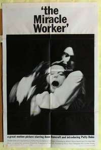 b569 MIRACLE WORKER one-sheet movie poster '62 Anne Bancroft, Patty Duke
