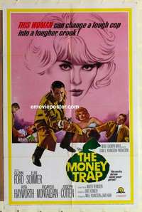 b574 MONEY TRAP one-sheet movie poster '65 Glenn Ford, Elke Sommer, Hayworth