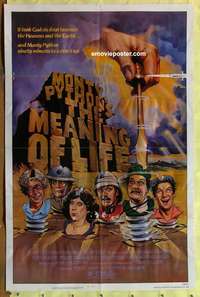 b575 MONTY PYTHON'S THE MEANING OF LIFE one-sheet movie poster '83 cool!