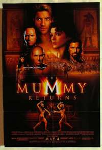 b582 MUMMY RETURNS DS advance one-sheet movie poster '01 Brendan Fraser