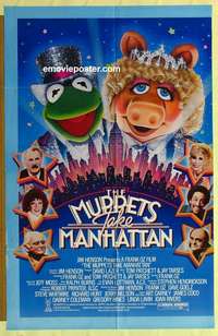 b583 MUPPETS TAKE MANHATTAN one-sheet movie poster '84 Jim Henson