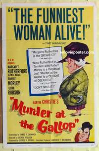 b584 MURDER AT THE GALLOP one-sheet movie poster '63 Margaret Rutherford