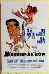 b587 MURDERERS' ROW one-sheet movie poster '66 Dean Martin, Ann-Margret