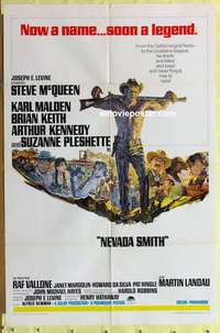b608 NEVADA SMITH one-sheet movie poster '66 Steve McQueen, Karl Malden