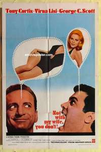 b624 NOT WITH MY WIFE YOU DON'T one-sheet movie poster '66 Curtis, Lisi