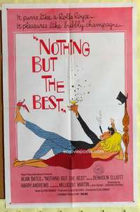 b625 NOTHING BUT THE BEST one-sheet movie poster '64 Alan Bates