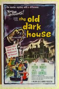 b631 OLD DARK HOUSE one-sheet movie poster '63 Hammer, William Castle