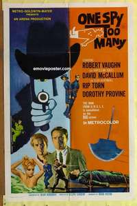 b636 ONE SPY TOO MANY int'l 1sh '66 Robert Vaughn, David McCallum, The Man from UNCLE!