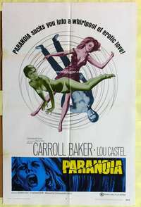 b701 PARANOIA one-sheet movie poster '69 Umberto Lenzi, Baker