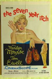 b001 SEVEN YEAR ITCH one-sheet movie poster '55 sexy Marilyn Monroe!