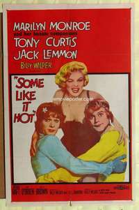 b003 SOME LIKE IT HOT one-sheet movie poster '59 sexy Marilyn Monroe!