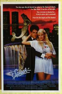 b806 SPLASH one-sheet movie poster '84 Tom Hanks, mermaid Daryl Hannah!