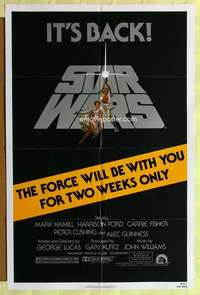 b814 STAR WARS 1sh movie poster R81 George Lucas classic!
