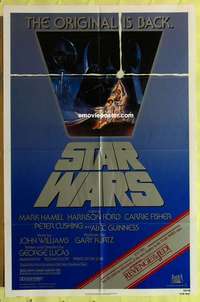 b815 STAR WARS 1sh movie poster R82 George Lucas sci-fi classic!