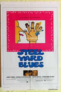 b820 STEELYARD BLUES #2 one-sheet movie poster '72 Jane Fonda, Sutherland