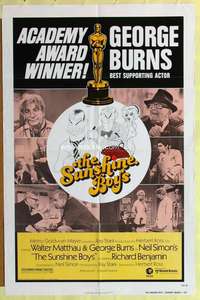 b838 SUNSHINE BOYS one-sheet movie poster '75 Walter Matthau, George Burns