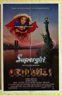 b843 SUPERGIRL one-sheet movie poster '84 super Helen Slater!