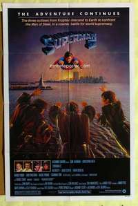 b846 SUPERMAN 2 one-sheet movie poster '81 Christopher Reeve, Terence Stamp