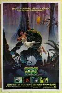 b853 SWAMP THING one-sheet movie poster '82 Wes Craven, cool Hescox art!