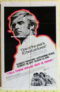 b868 TELL THEM WILLIE BOY IS HERE one-sheet movie poster '70 Redford, Ross