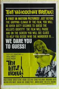 b870 TEN LITTLE INDIANS one-sheet movie poster '66 Agatha Christie