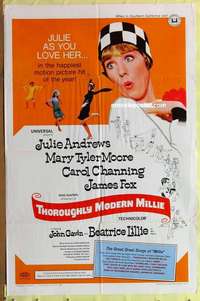 b882 THOROUGHLY MODERN MILLIE one-sheet movie poster '67 Julie Andrews