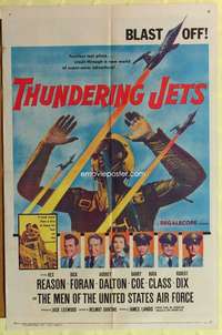 b889 THUNDERING JETS one-sheet movie poster '58 United States Air Force!