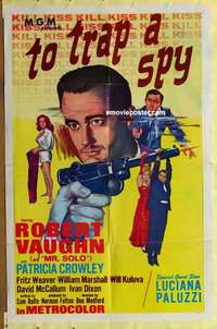 b894 TO TRAP A SPY one-sheet movie poster '66 Robert Vaughn, Man from UNCLE