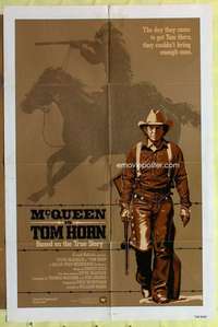 b895 TOM HORN int'l one-sheet movie poster '80 Steve McQueen, Linda Evans