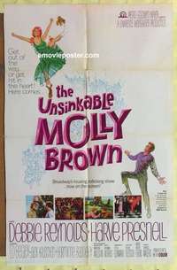 b911 UNSINKABLE MOLLY BROWN one-sheet movie poster '64 Debbie Reynolds
