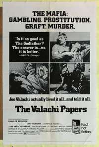 b914 VALACHI PAPERS style C one-sheet movie poster '72 Charles Bronson