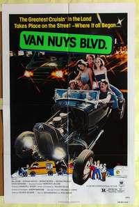 b918 VAN NUYS BLVD one-sheet movie poster '79 fast cars, Bill Adler