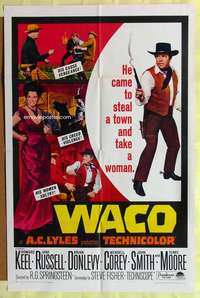 b938 WACO one-sheet movie poster '66 Howard Keel, Jane Russell