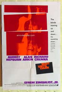 b939 WAIT UNTIL DARK one-sheet movie poster '67 blind Audrey Hepburn!