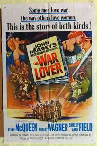 b941 WAR LOVER one-sheet movie poster '62 Steve McQueen, Robert Wagner