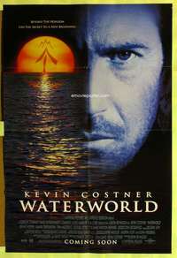 b942 WATERWORLD advance one-sheet movie poster '95 Kevin Costner, sci-fi