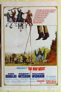 b944 WAY WEST style B one-sheet movie poster '67 Harold Hecht western epic!