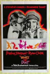 b946 WHAT'S UP DOC style B one-sheet movie poster '72 Streisand, O'Neal