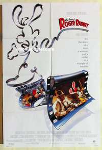 b955 WHO FRAMED ROGER RABBIT one-sheet movie poster '88 Robert Zemeckis