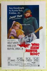 b956 WHO SLEW AUNTIE ROO one-sheet movie poster '71 mad Shelley Winters!