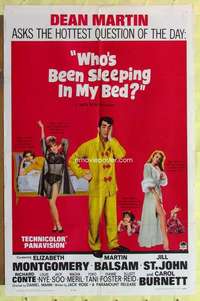 b958 WHO'S BEEN SLEEPING IN MY BED one-sheet movie poster '63 Dean Martin