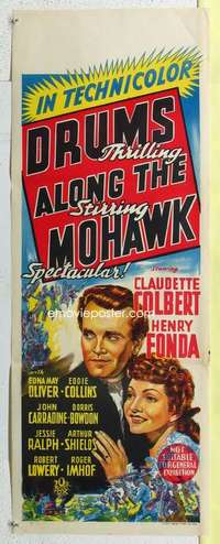 c007 DRUMS ALONG THE MOHAWK long Australian daybill movie poster '39 Ford