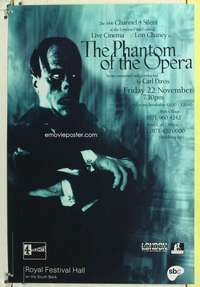 c033 PHANTOM OF THE OPERA English 20x30 movie poster R96 Lon Chaney