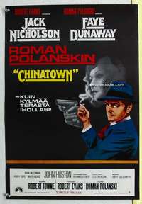 c036 CHINATOWN Finnish movie poster '74 Jack Nicholson, Roman Polanski