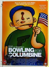 c542 BOWLING FOR COLUMBINE German movie poster '02 Michael Moore