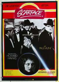 c587 SCARFACE German movie poster '80s Howard Hawks, Paul Muni