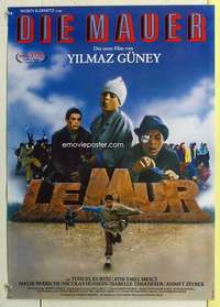 c595 WALL German movie poster '83 Yilmaz Guney, tough street kids!