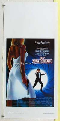 c154 LIVING DAYLIGHTS Italian locandina movie poster '86 Dalton, Bond